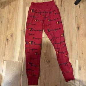 Red champion sweats
